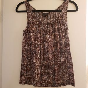 Talbots sleeveless multi color top